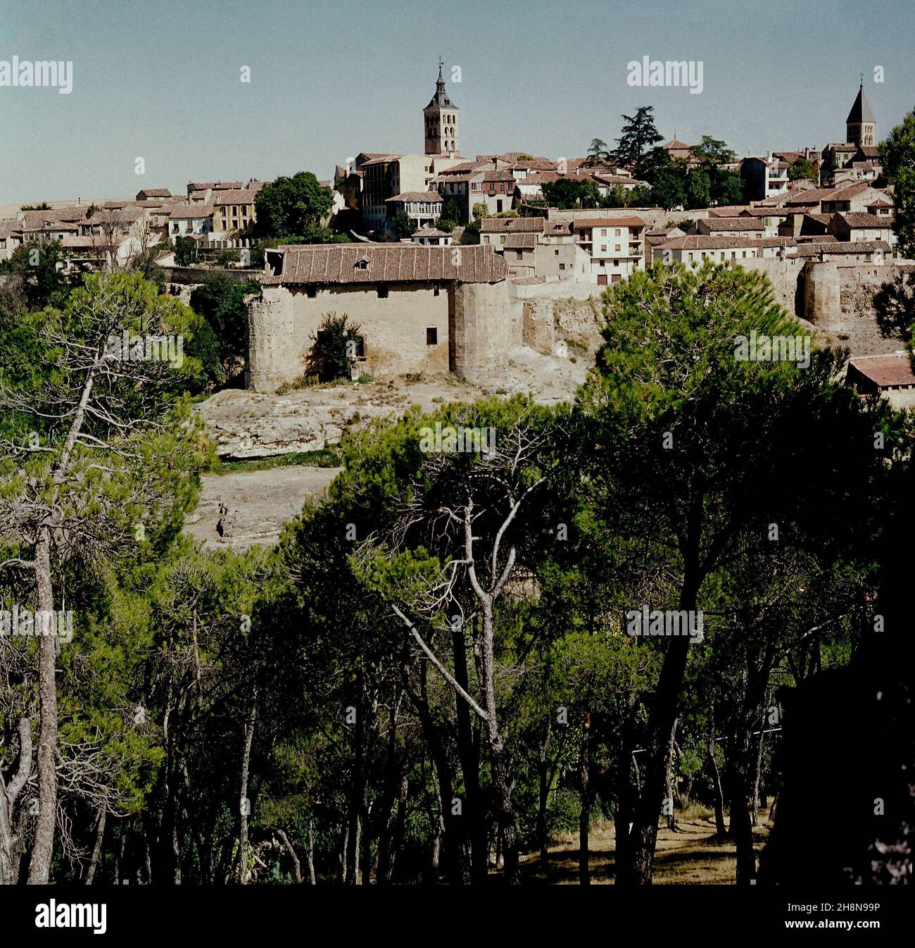 PANORAMICA - FOTO AÑOS 60. Ubicazione: ESTERNO. SEGOVIA. SPAGNA. Foto Stock