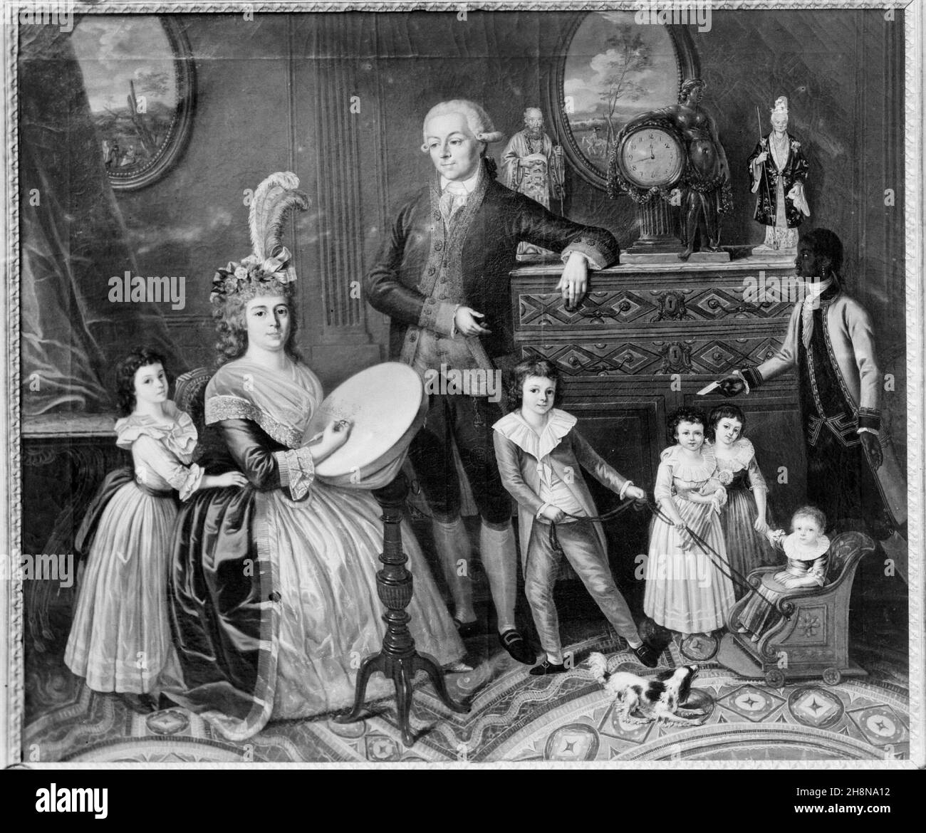 Fig. 13 Nicolas-Louis-Albert Delerive, la familia de Pedro Alonso o?Crouley. Barcelona, Institut Amatller d?Art Hispànic, cliché G-38198 «Delariva, la familia o?Crouley, Madrid, collezione privée». Foto Stock