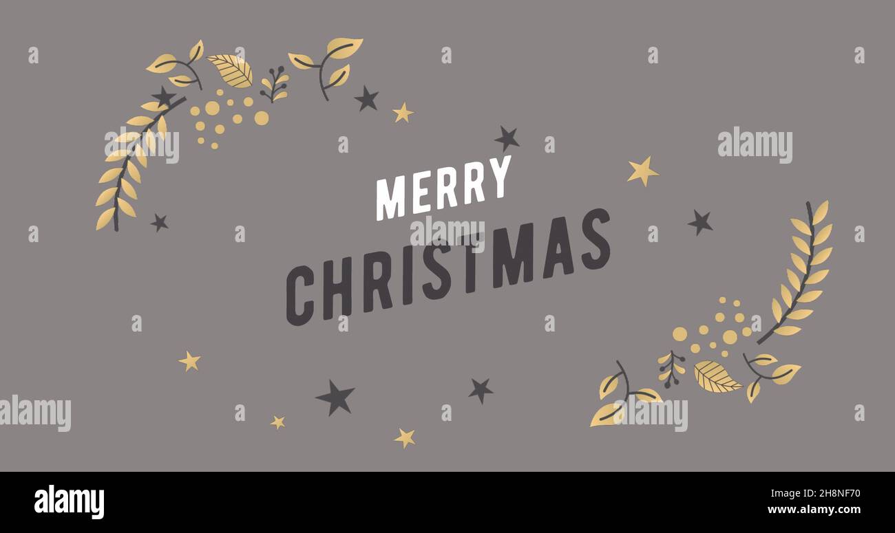 Immagine del saluto della stagione natalizia sulla decorazione Foto Stock