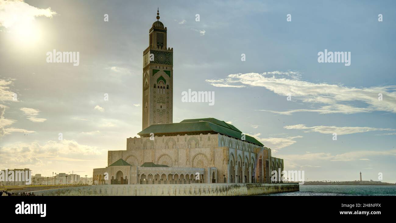 Moschea Hassan II, Casablanca Foto Stock
