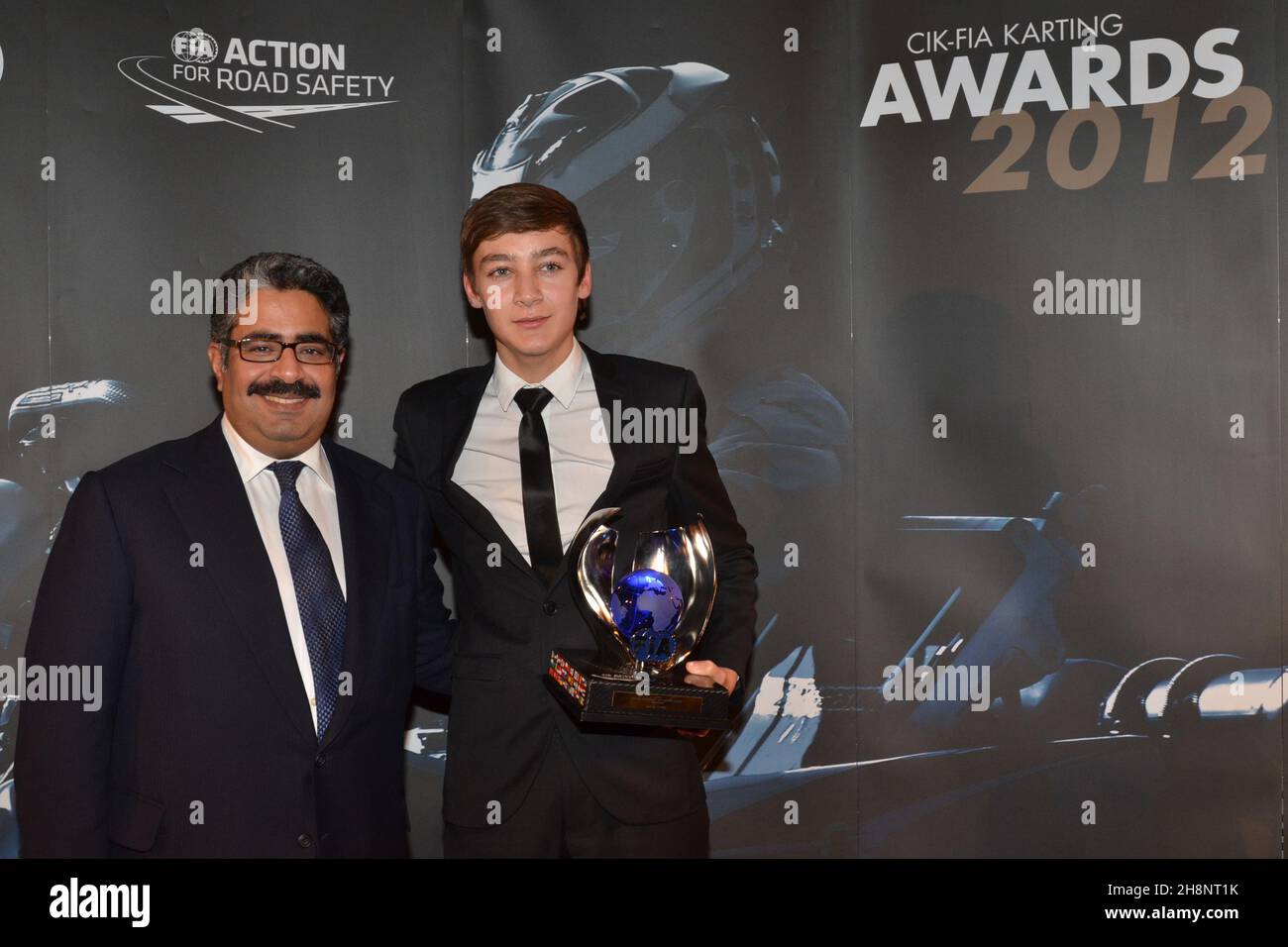 2013 la prima carriera karting di George Russell Foto Stock