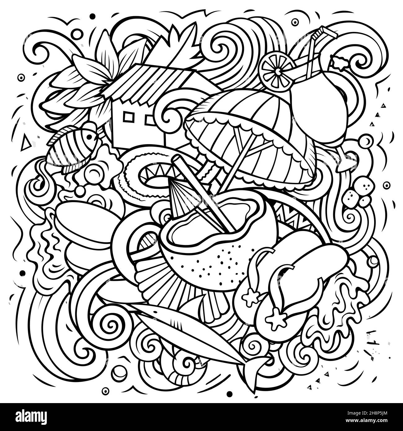 Illustrazione del fumetto vettore delle Seychelles Illustrazione Vettoriale