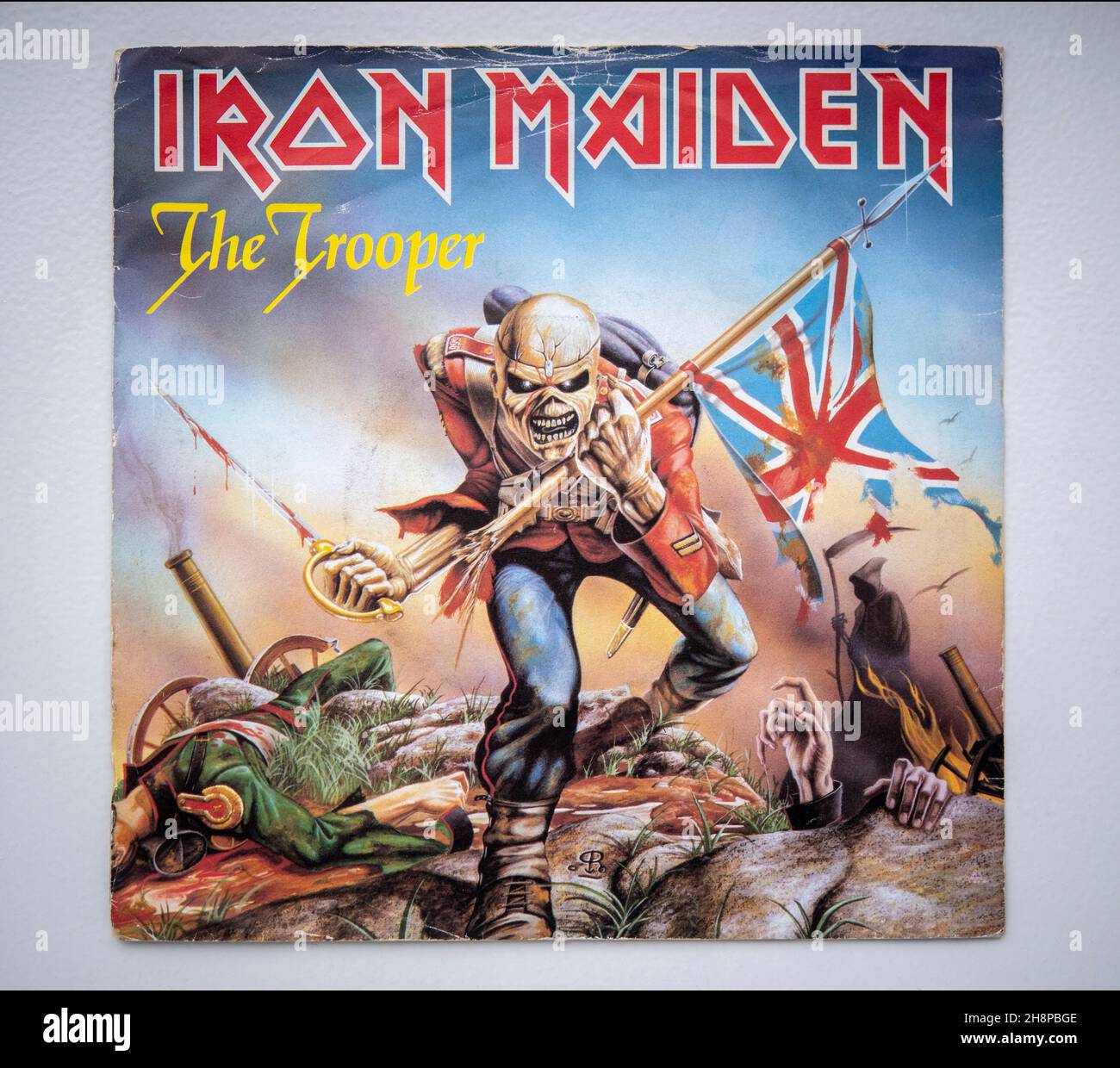Copertina del Trooper di Iron Maiden, che è stato rilasciato come singolo nel 1983 Foto Stock
