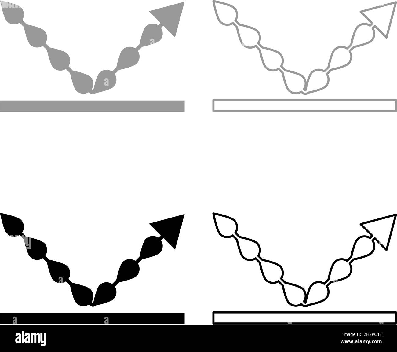 Simbolo di resistenza all'acqua impermeabile gocce liquide resistenti protezione contro le goccioline Set icona grigio nero colore immagine vettoriale semplice Illustrazione Vettoriale