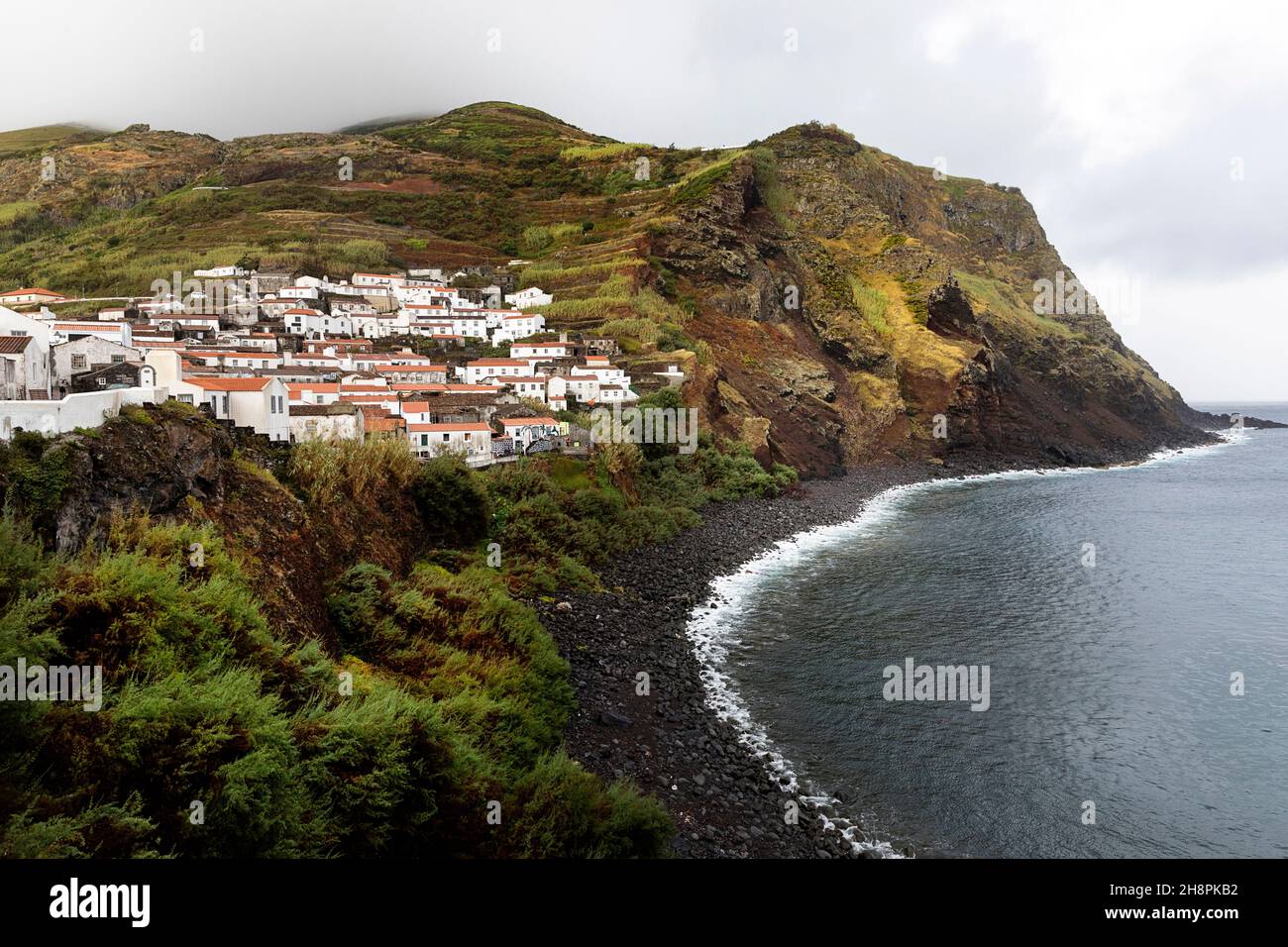 Vila do Corvo, isola di Corvo Azzorre Portogallo Foto Stock