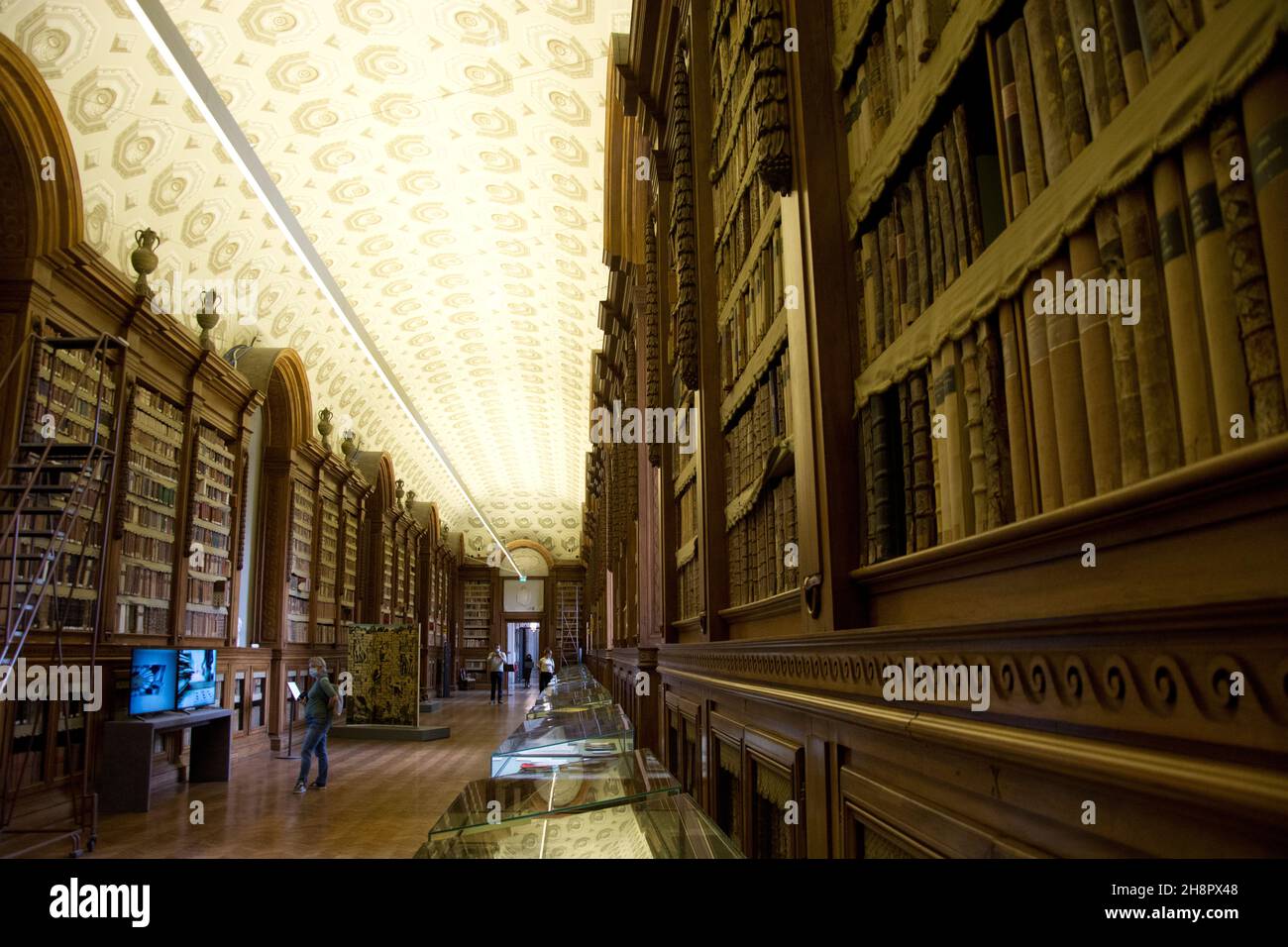 Die berühmte Palatina-Bibliothek a Parma Foto Stock