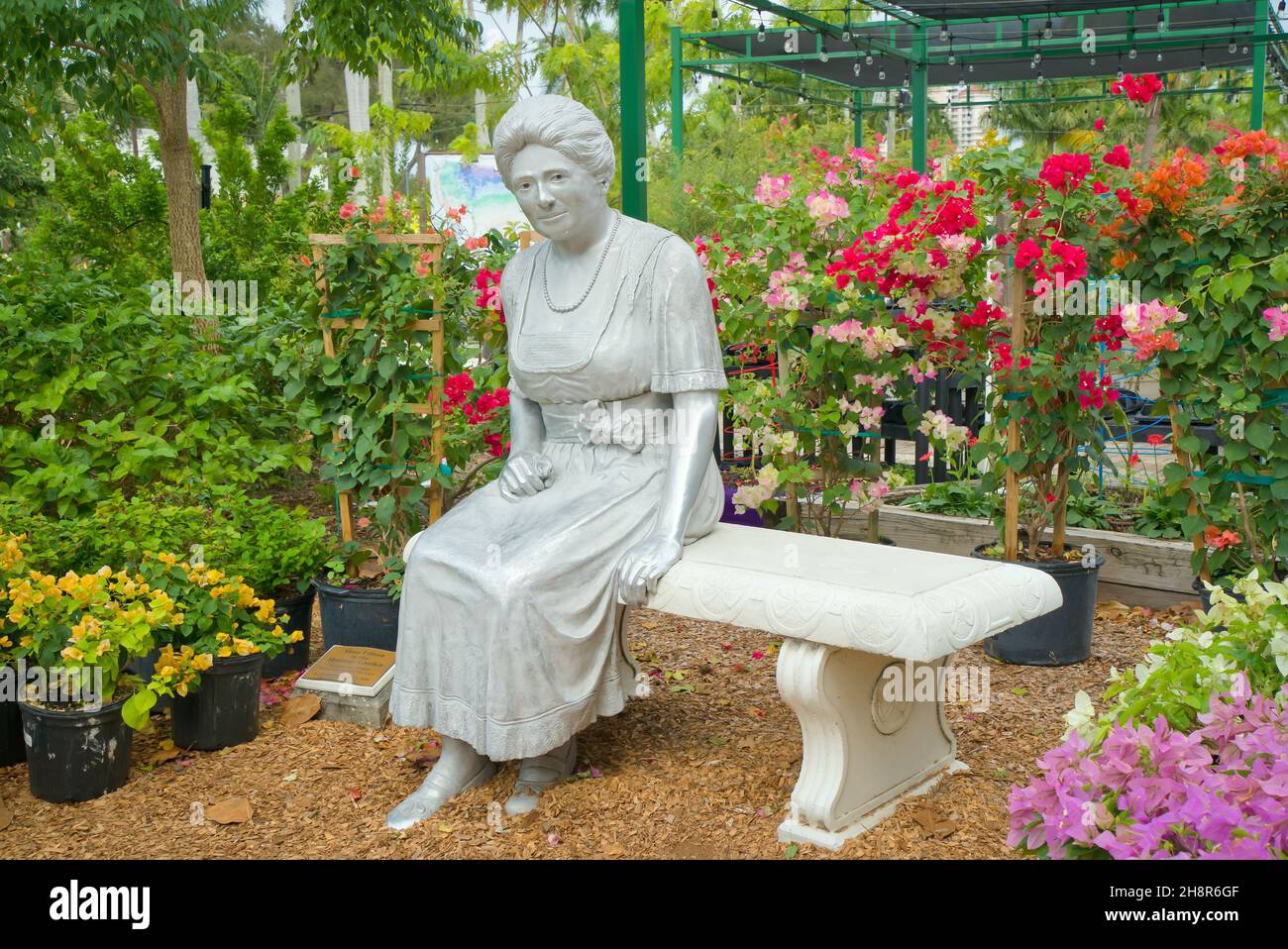Statua giardino Edison Museum a Fort Myers, Florida Foto Stock