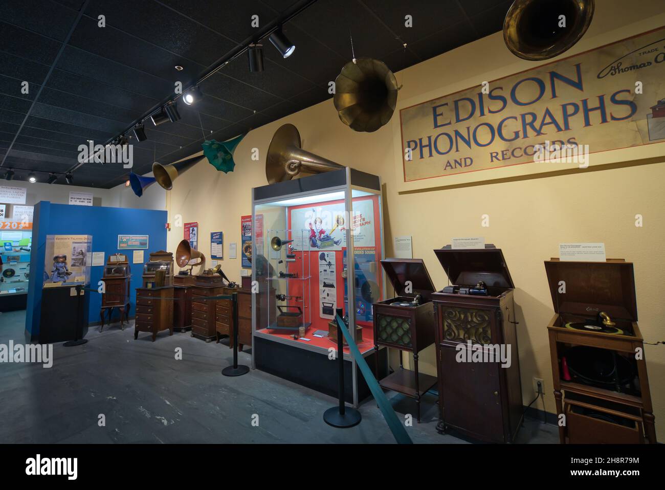 Phonographs Edison Museum a Fort Myers, Florida Foto Stock