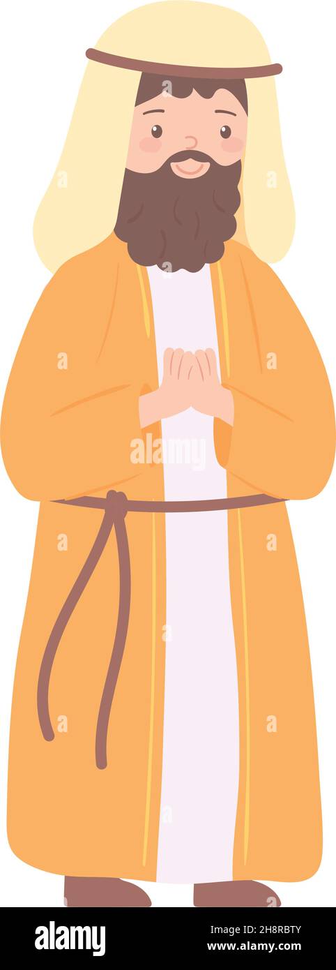 carino joseph cartoon Illustrazione Vettoriale