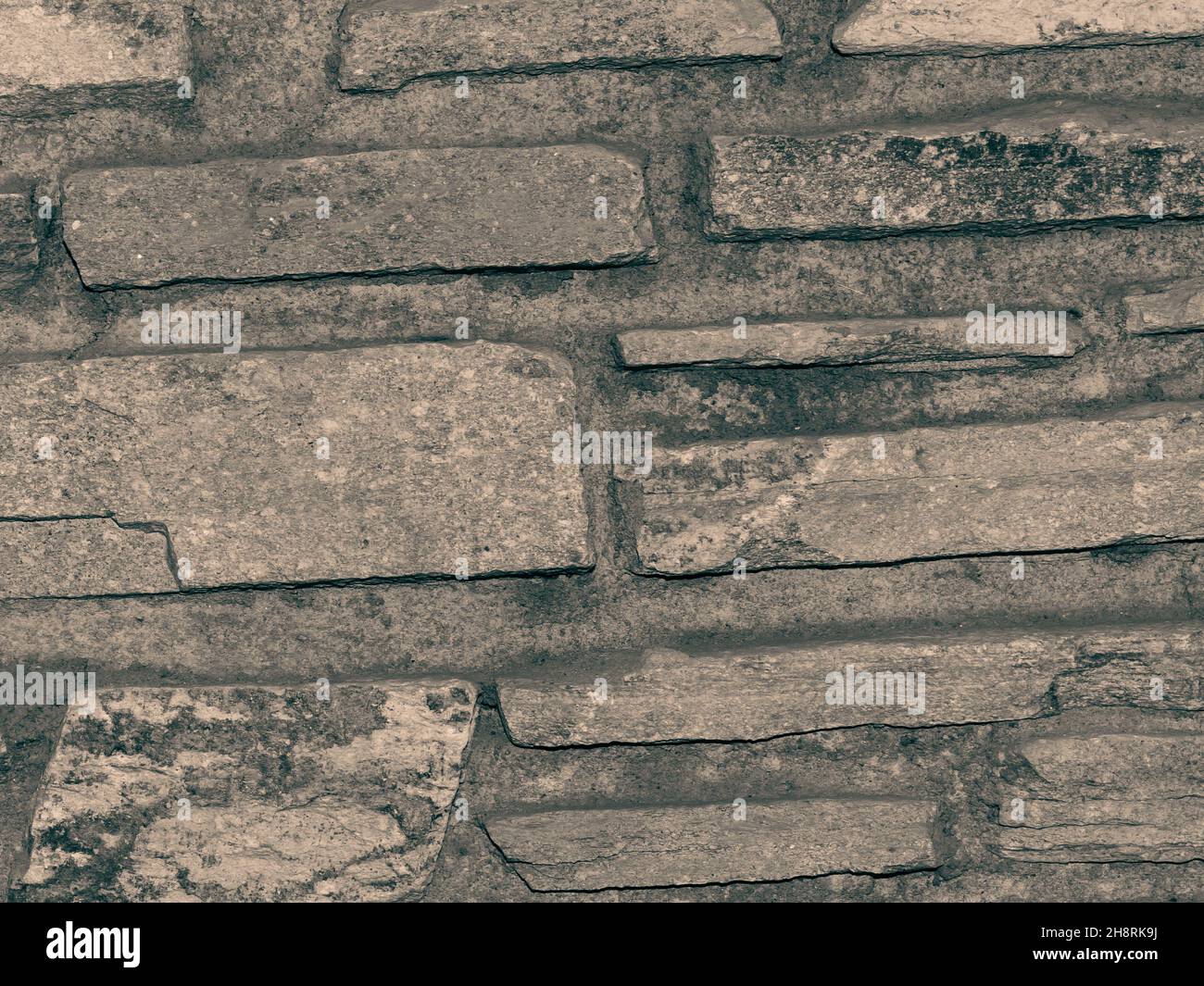 pareti rustiche e invecchiate, pareti esterne Foto Stock