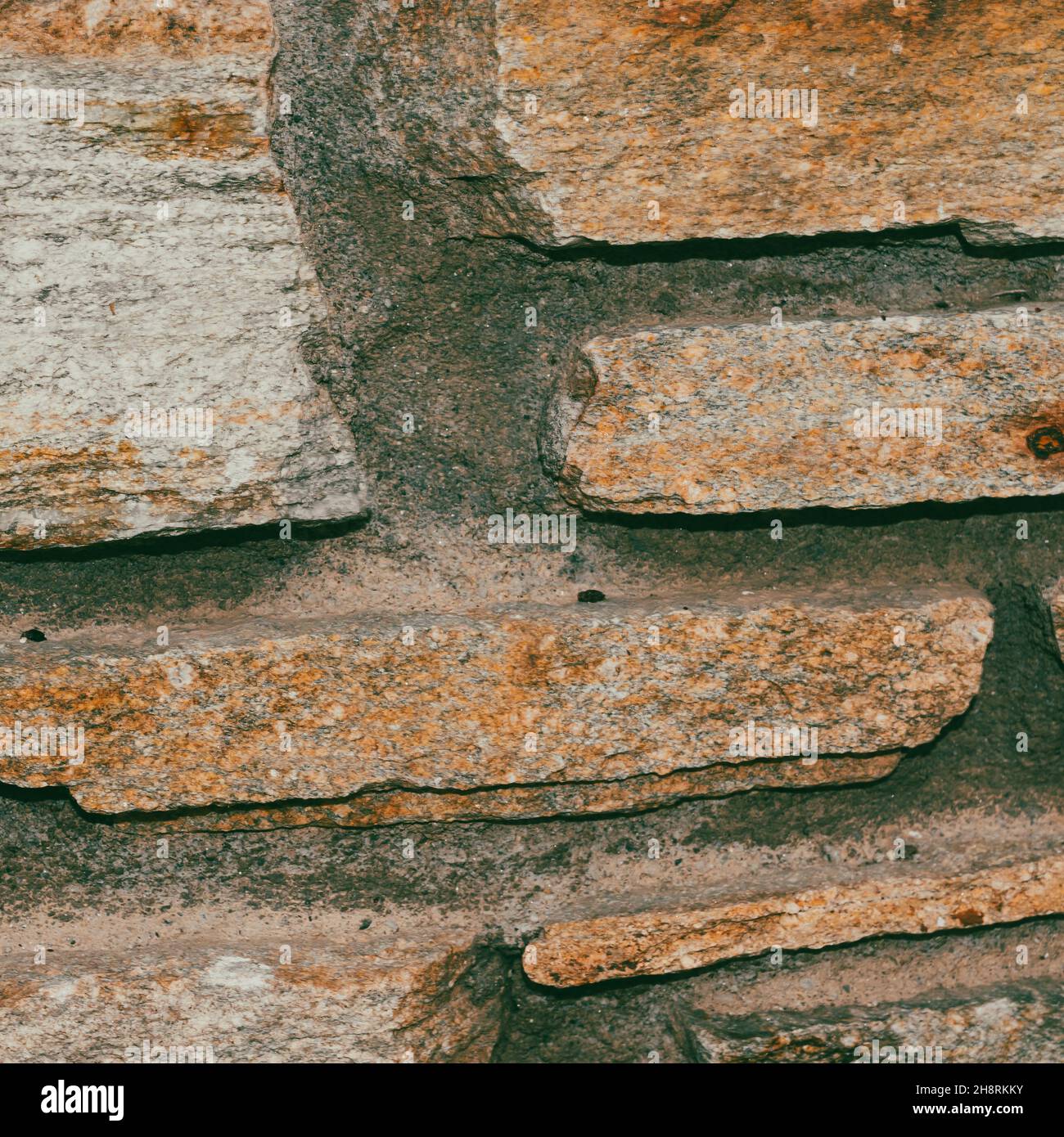 pareti rustiche e invecchiate, pareti esterne Foto Stock