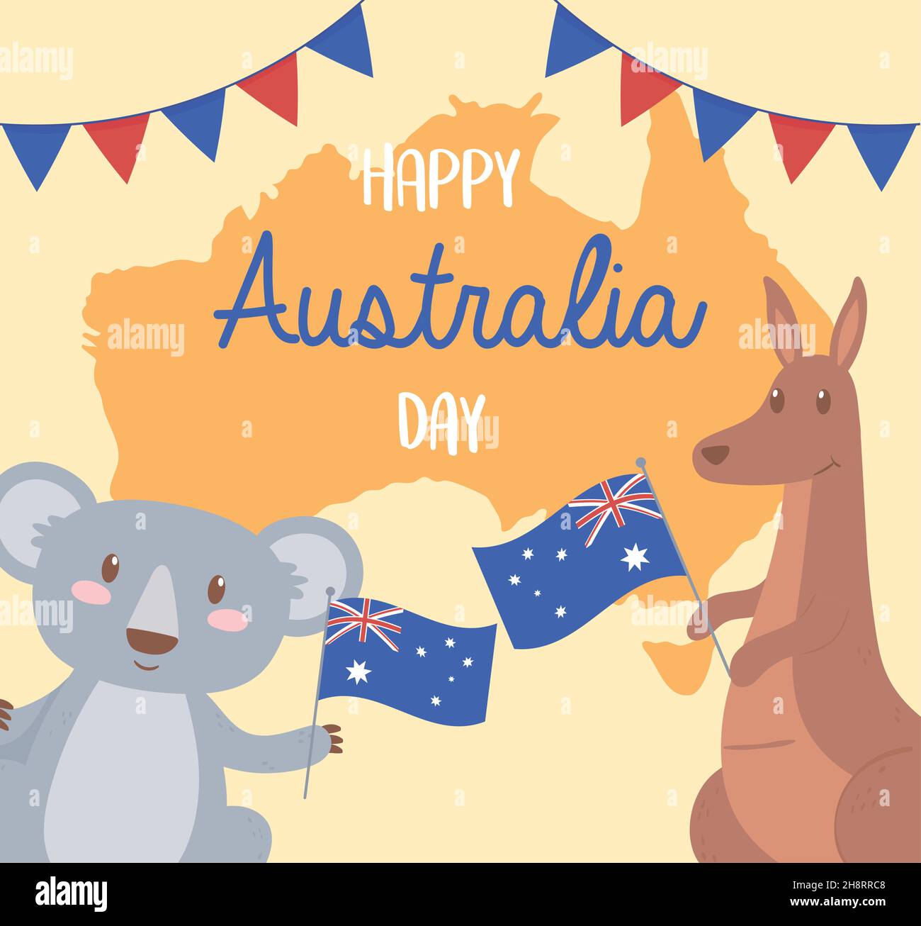 felice festa dell'australia Illustrazione Vettoriale