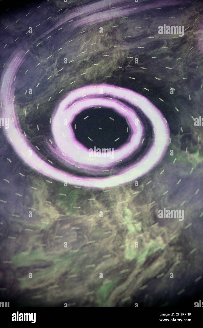 vorticoso catodo astratto tubo raggi luci trackg Foto Stock