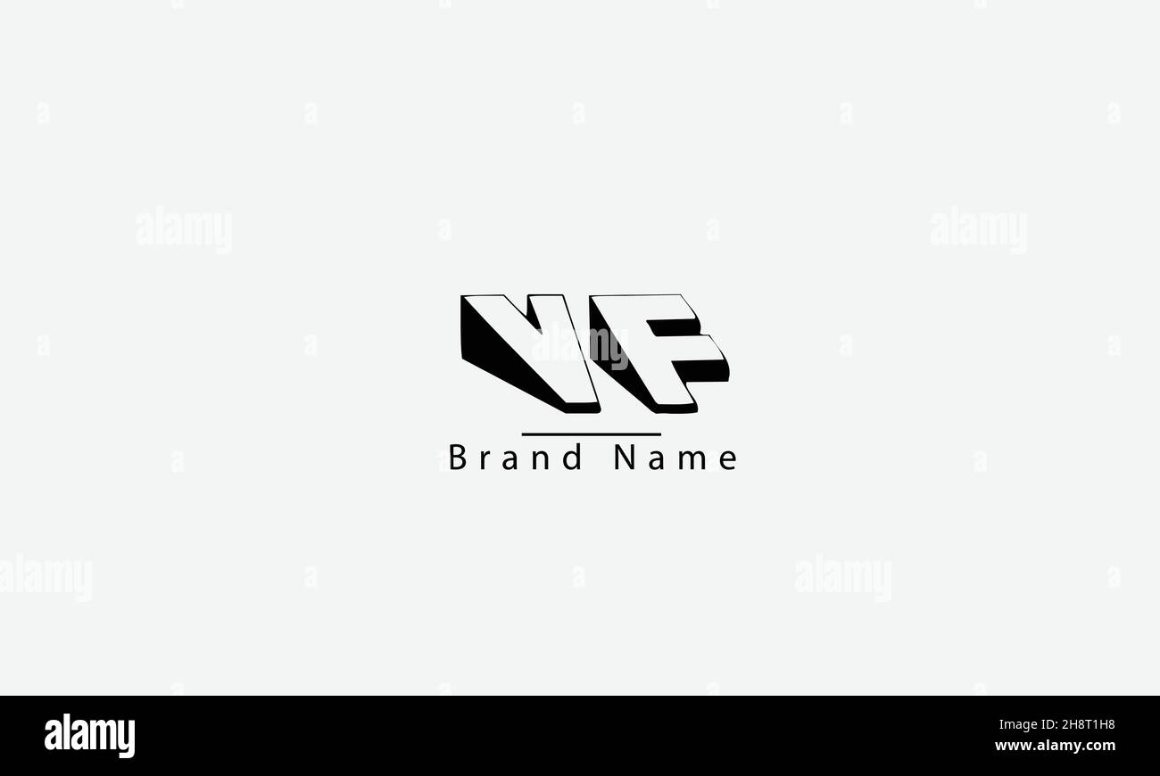 VF FV V V F disegno astratto del logo vettoriale Illustrazione Vettoriale