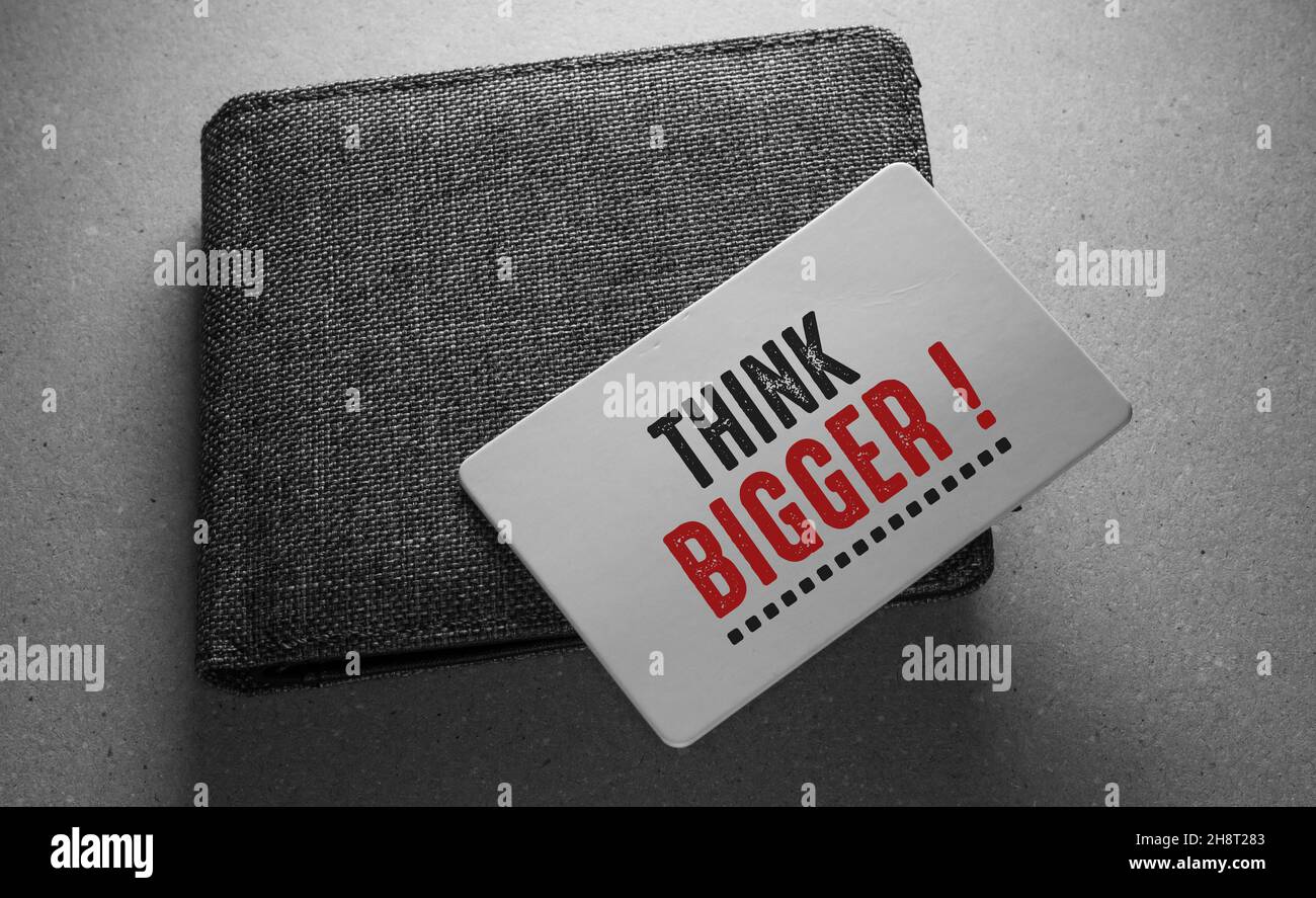 Parole con pensiero Big Business concetto idea Foto Stock