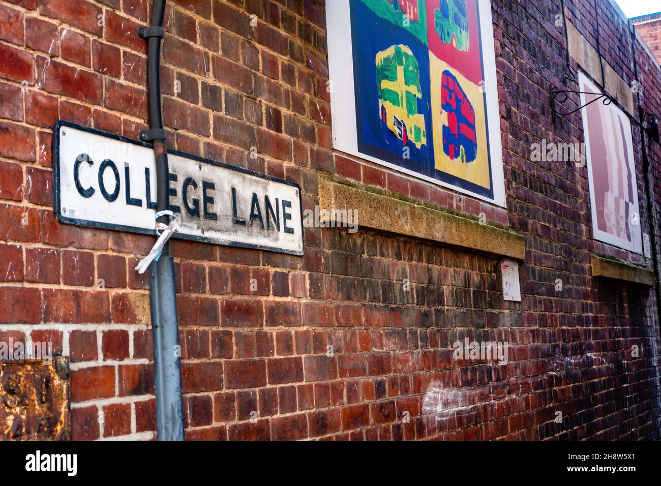 Centro città vicolo a Rotherham. Foto Stock