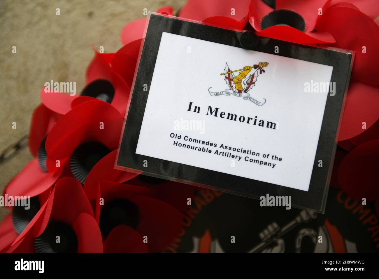 Gli omaggi sono partiti il giorno della commemorazione al London Troues War Memorial alla Bank di Londra, Inghilterra Foto Stock
