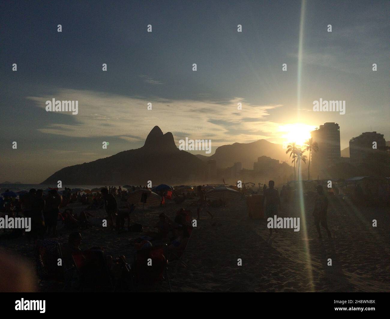 Tramonto a Ipanema Rio de Janeiro Foto Stock