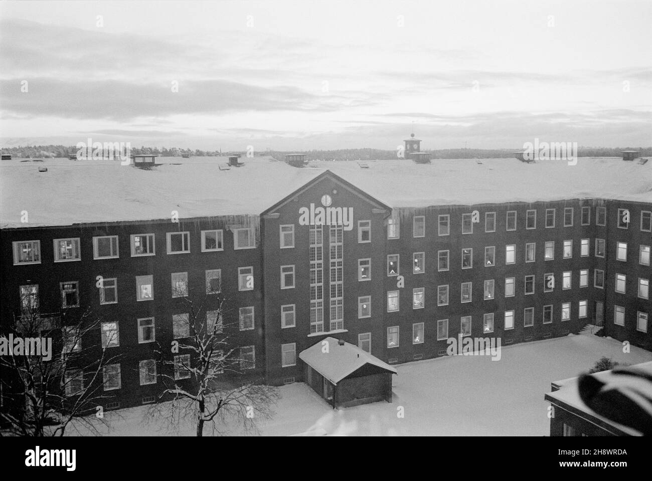 L'edificio Stora Kinns presso l'ospedale mentale Beckomberga di Bromma, Stoccolma, Svezia. La foto è scattata durante gli anni '80. Foto Stock