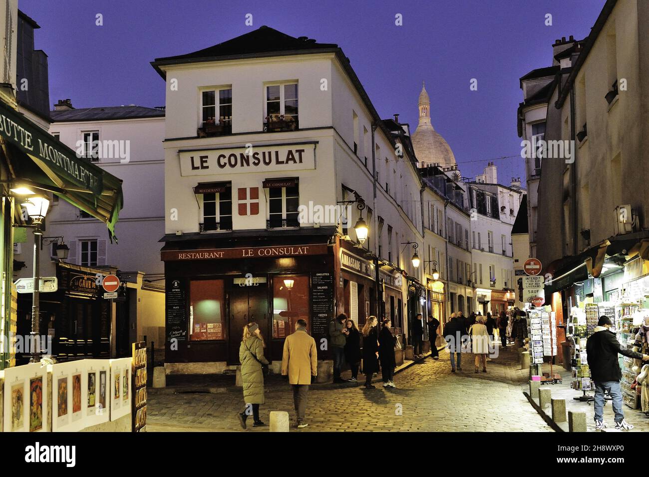 Francia, Parigi (75) 18 ° arrondissement, quartiere Montmartre, via Norvins Foto Stock