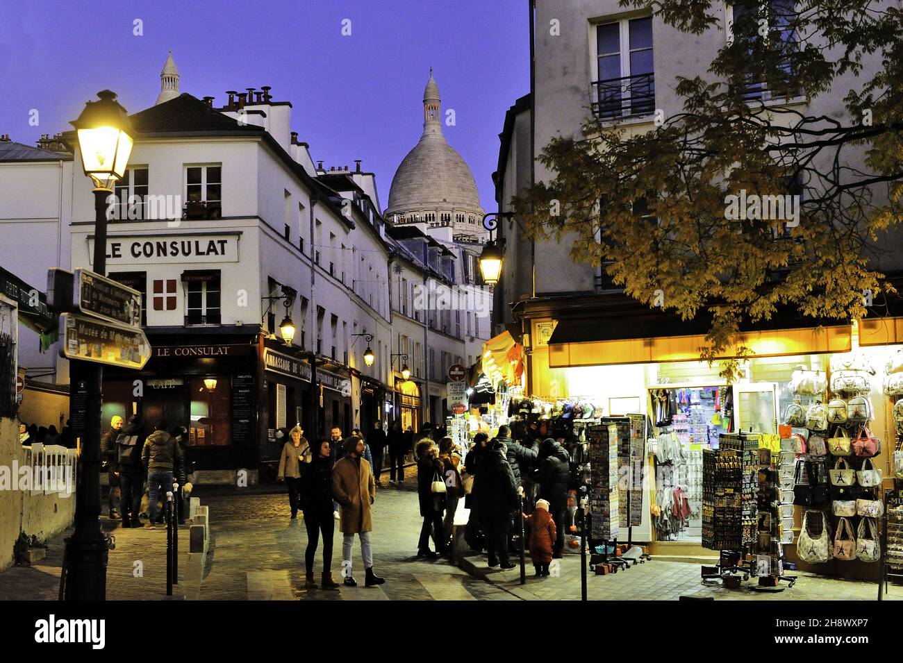 Francia, Parigi (75) 18 ° arrondissement, quartiere Montmartre, via Norvins Foto Stock