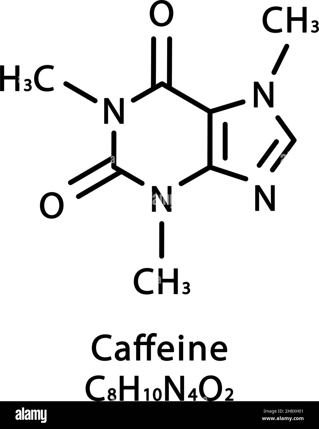 Modello molecolare della caffeina immagini e fotografie stock ad alta  risoluzione - Alamy