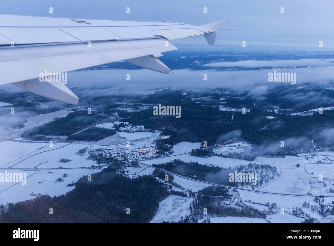 Stoccolma, Svizzera. 2 dicembre 2021. Vista aerea della zona intorno a Stoccolma, 2 dicembre 2021. Copyright: Florian Gaertner/photothek.de Credit: dpa/Alamy Live News Foto Stock