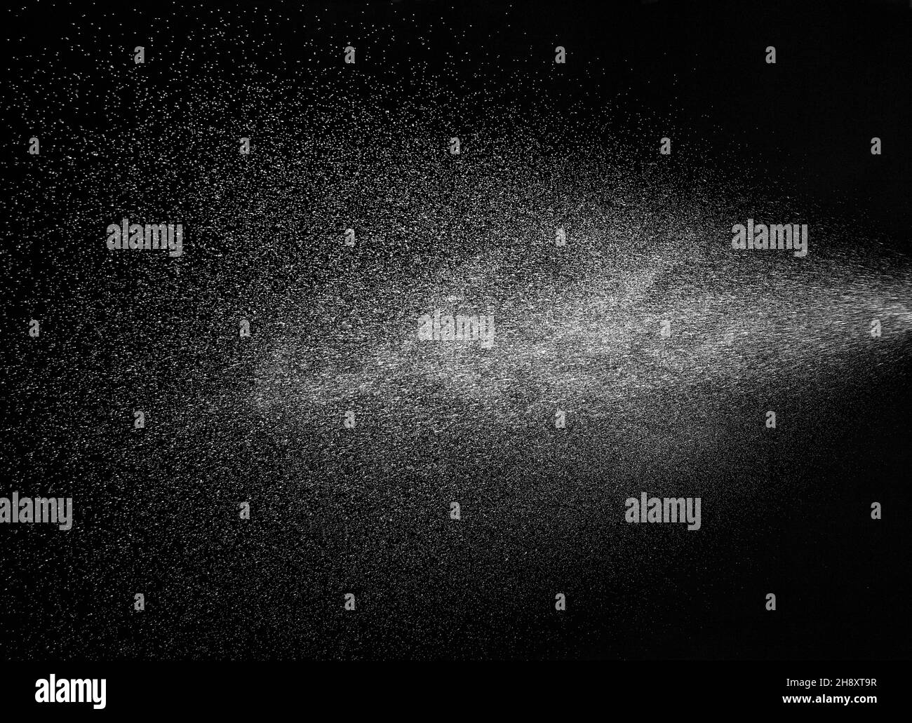 spruzzare acqua goccia goccia vapore nebbia aria nebbia liquido liquido liquido fondo aerosol aria spruzzare Foto Stock