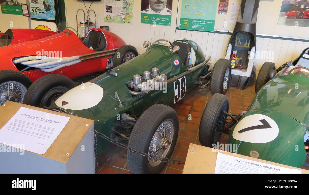 1955 monoposto Clinkard Special, 6 cilindri 4.3 litri (Alvis) al Brooklands Museum di Surrey, Regno Unito Foto Stock