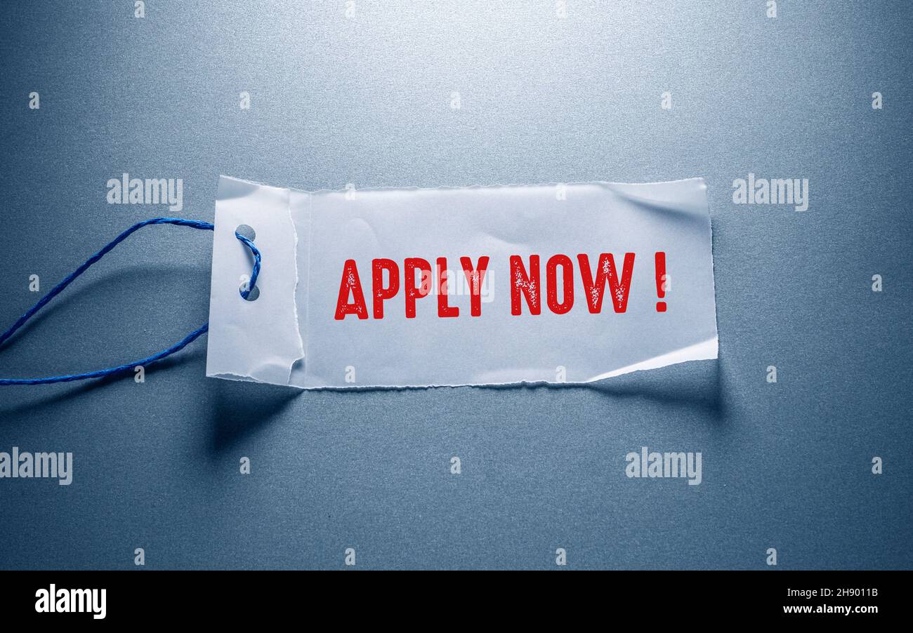 Primo piano di Apply Word , idea di concetto aziendale Foto Stock