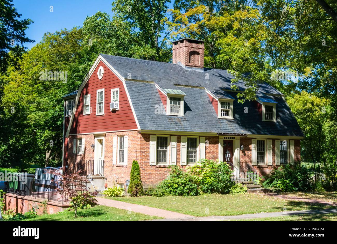 Deerfield, Massachusetts, Stati Uniti d'America – 16 settembre 2016. Casa storica a Deerfield, ma. Foto Stock