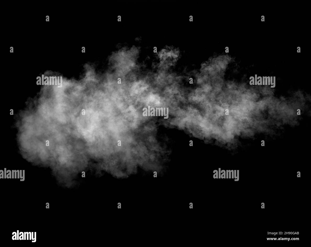 fumo vapore nebbia aria sfondo forma nero Foto Stock