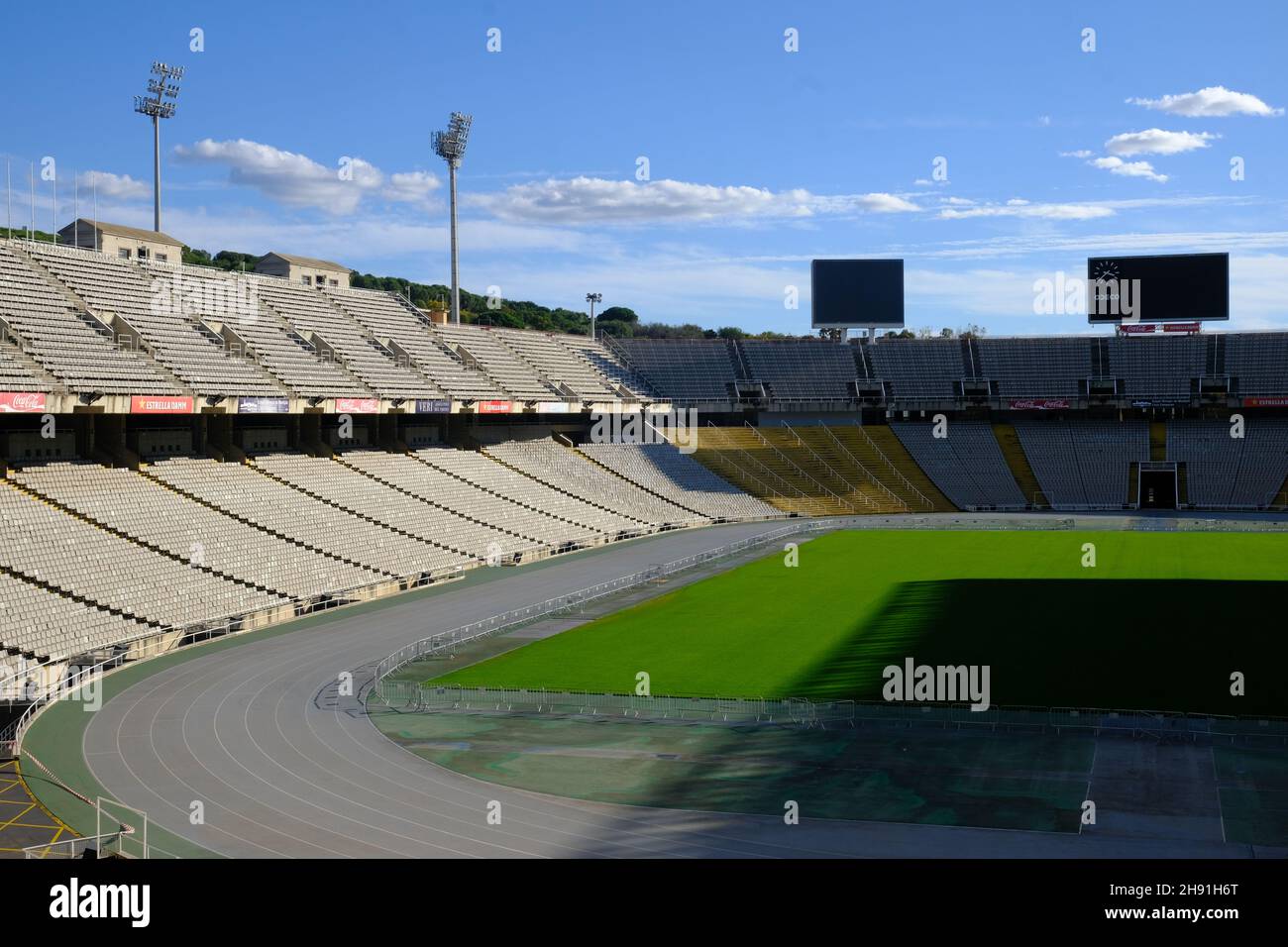 Barcellona, Spagna - 5 novembre 2021: Lluis Companys Stadio Olimpico, editoriale illustrativo. Foto Stock