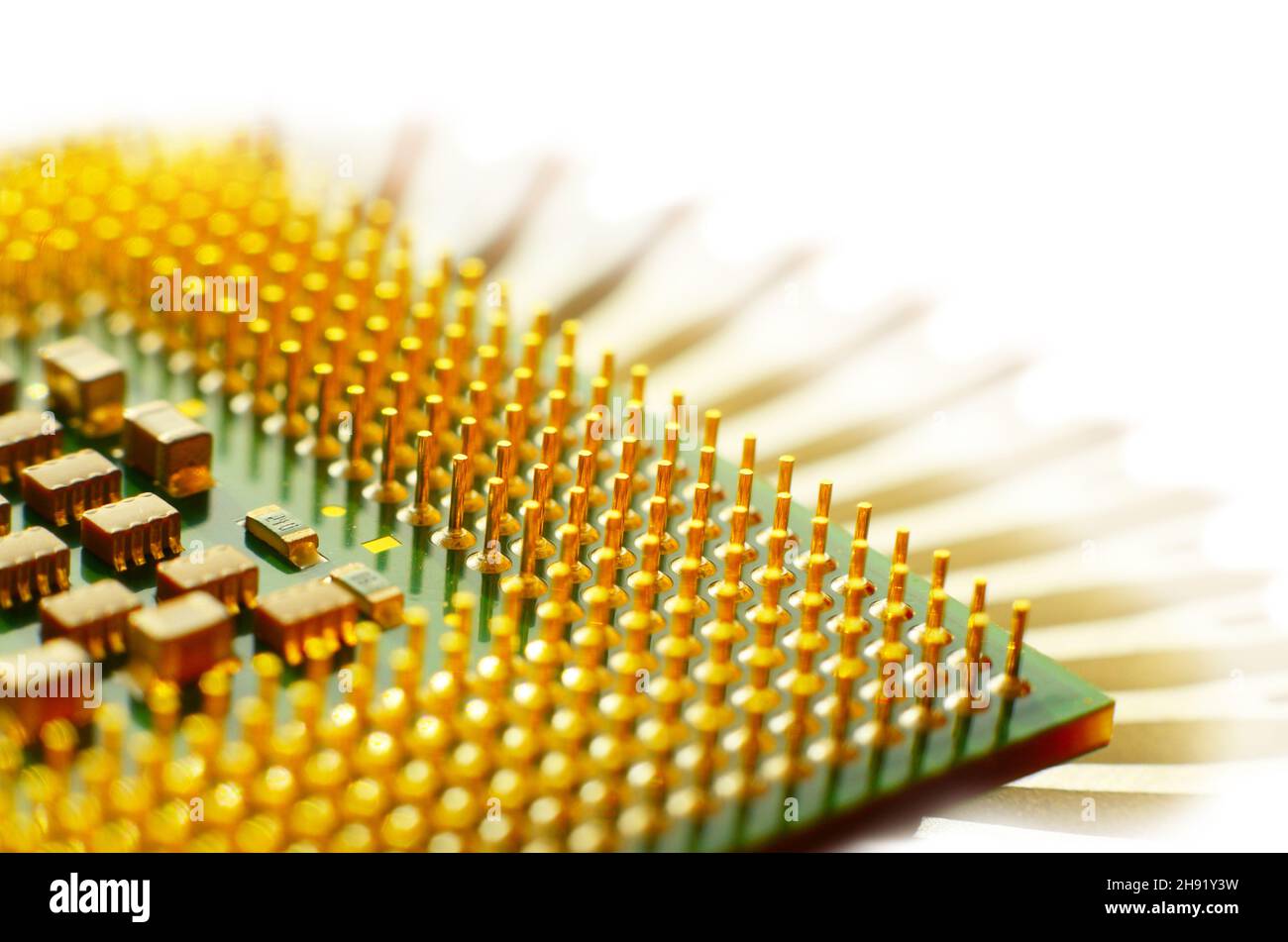 Macro shot di unità di elaborazione centrale Foto Stock