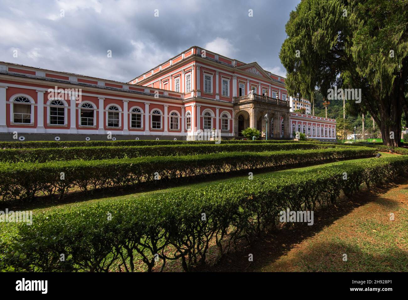 Petropolis, Brasile - 17 maggio 2018: Il Palazzo Imperiale è un luogo storico ed è ora un museo storico e culturale, aperto al pubblico. Foto Stock