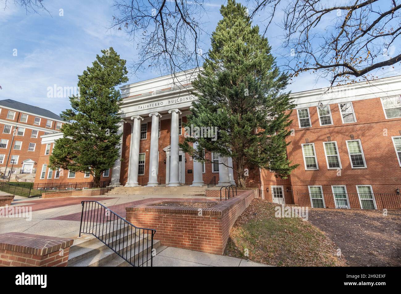 COLLEGE PARK, MD, USA - 20 NOVEMBRE: Taliaferro Hall il 20 novembre 2021 presso l'Università del Maryland a College Park, Maryland. Foto Stock