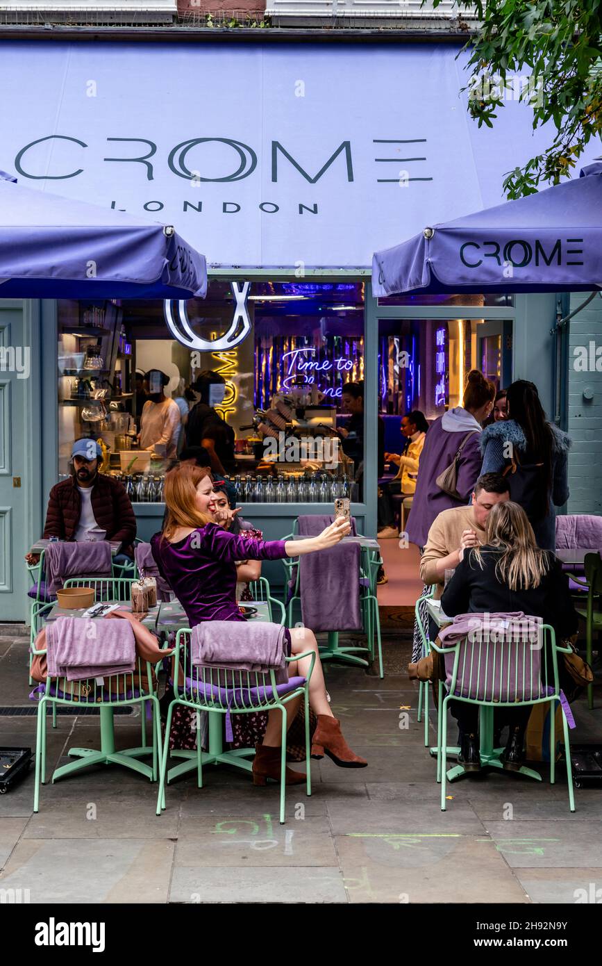 Crome French Toast Restaurant, James Street, Londra, Regno Unito. Foto Stock