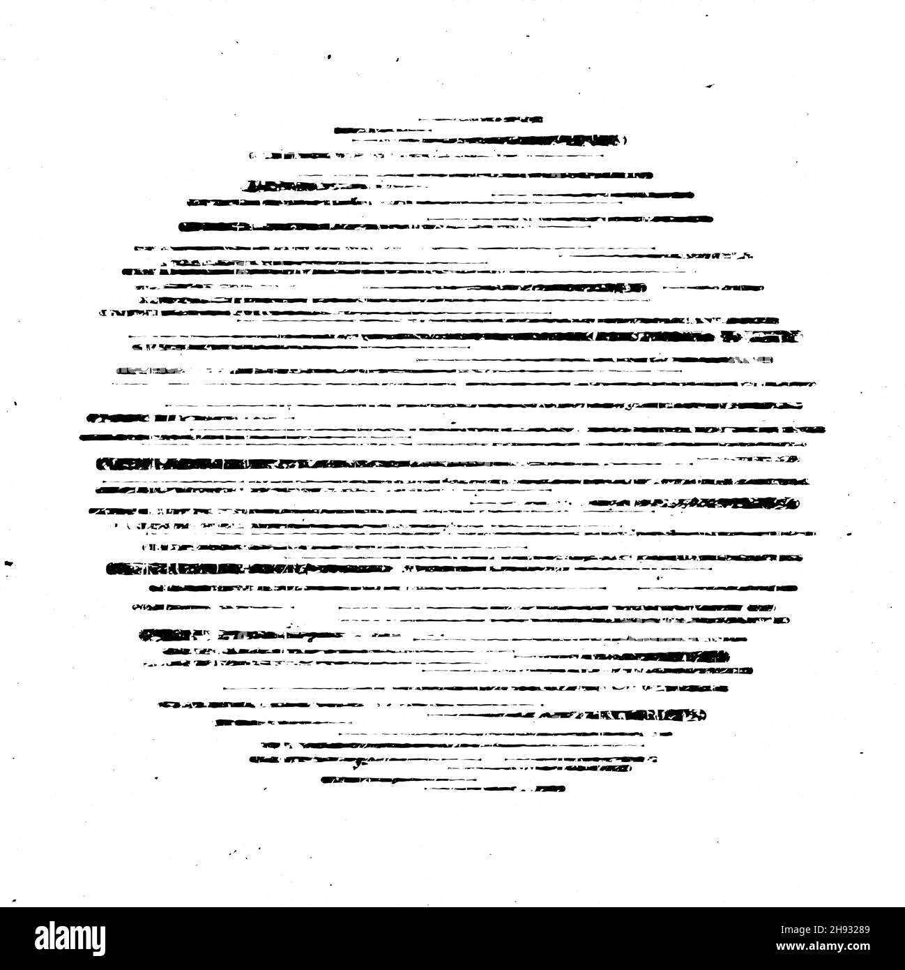 Linee grunge astratte in forma di cerchio. Motivo grunge retrò. Elemento di design per banner, poster, effetto grungo, modello e sfondo Illustrazione Vettoriale