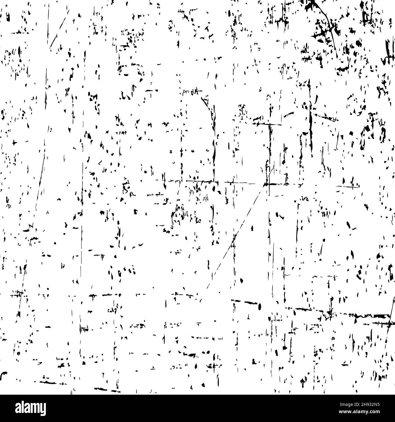 Sfondo nero grungo. Stress overlay texture di macchie, macchie, inchiostro, punti, graffi. Sfondo vintage danneggiato. Elemento di progettazione per la ripetizione Illustrazione Vettoriale