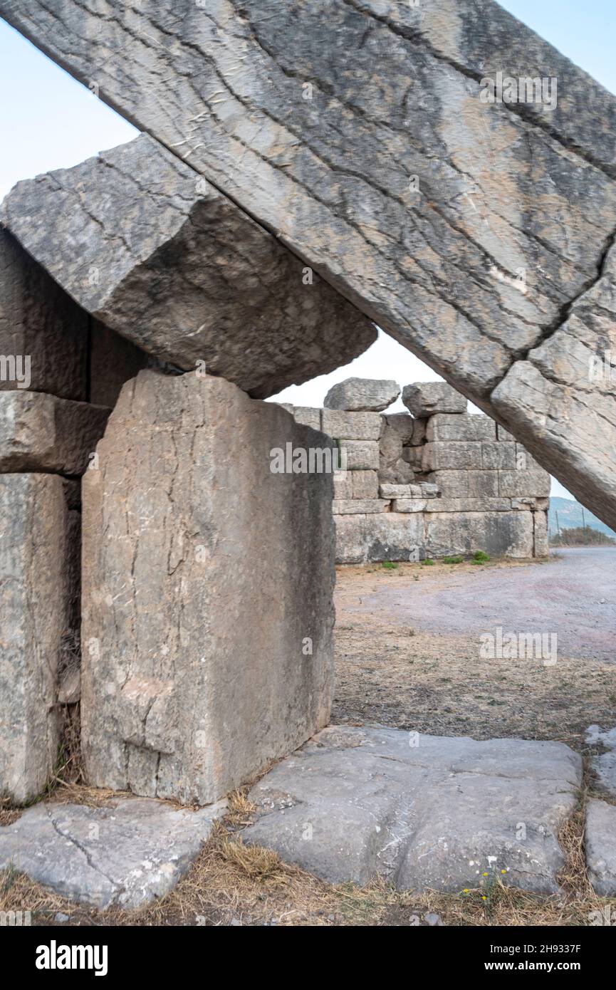 Parte della porta Arcadia di Messene Foto Stock