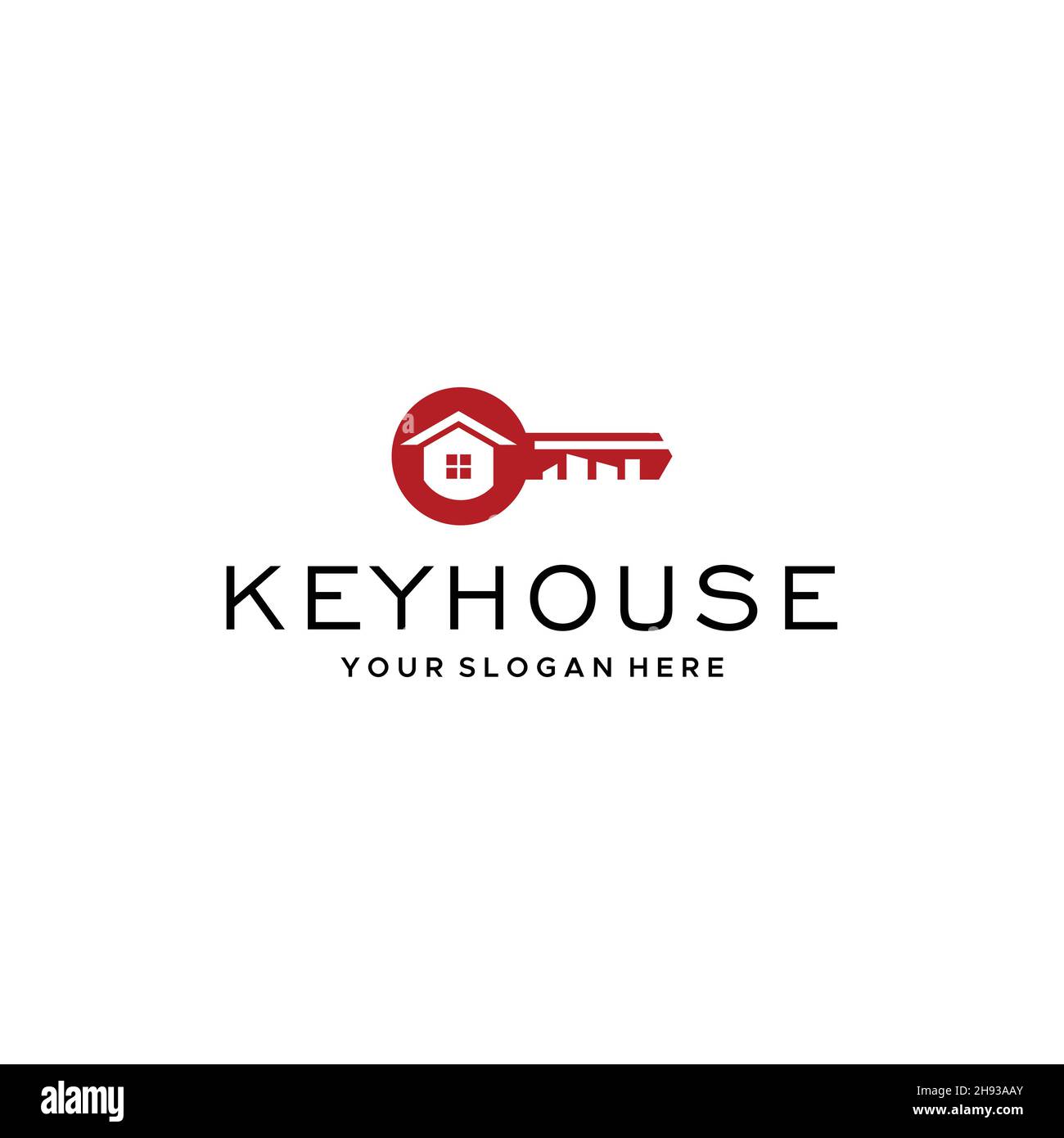appartamento KEYHOUSE immobiliare logo design Illustrazione Vettoriale