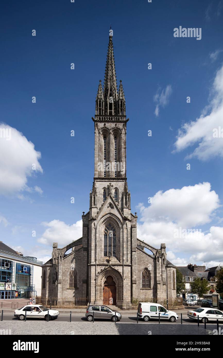 Saint Matthiew chiesa, città di Quimper, departament di Finisterre, regione della Bretagna, Francia Foto Stock