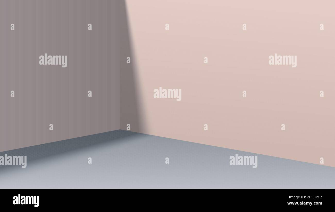 Monolocale vuoto con ombra su un lato. Illustrazione Vettoriale