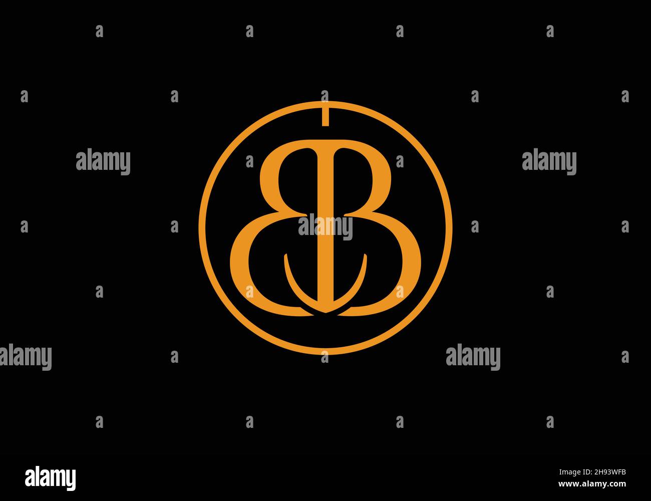 Primo monogramma lettera BB Logo Design modello vettoriale bb Letter Logo Design Illustrazione Vettoriale