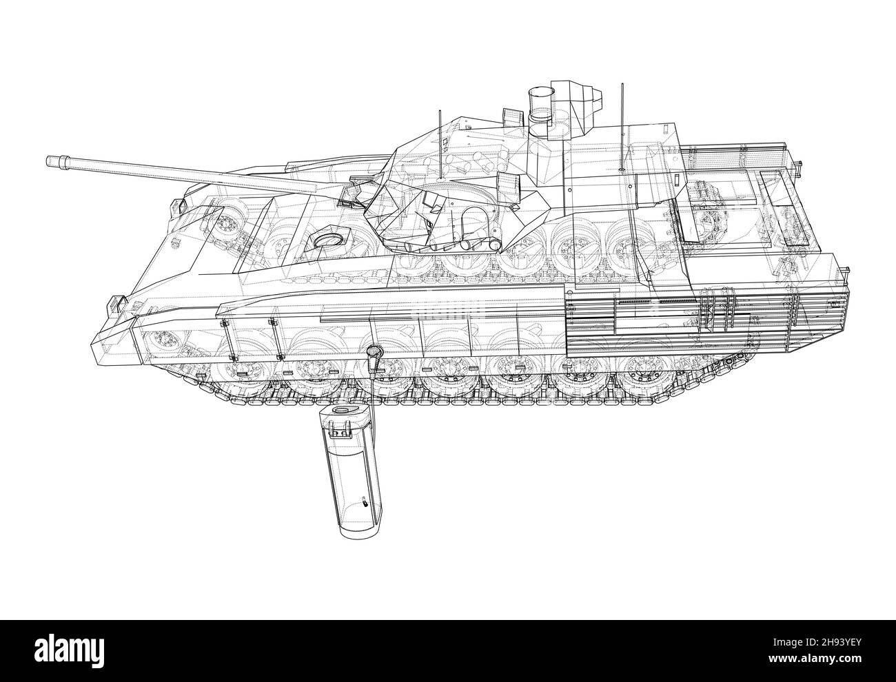 Schema della stazione di carica del serbatoio elettrico Foto Stock