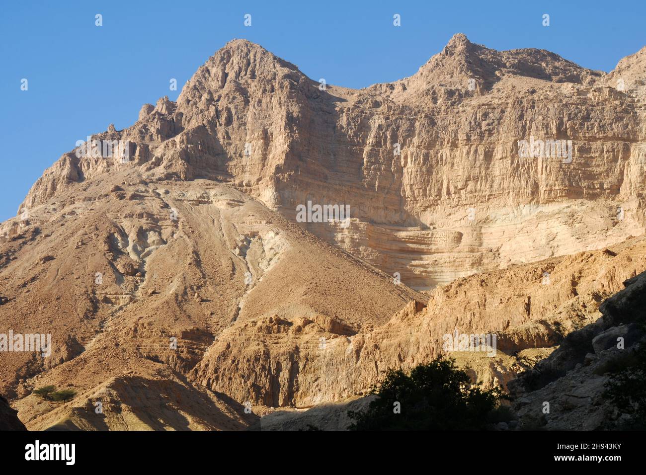 Ein Gedi montagne nel deserto della Giudea, Israele Foto Stock
