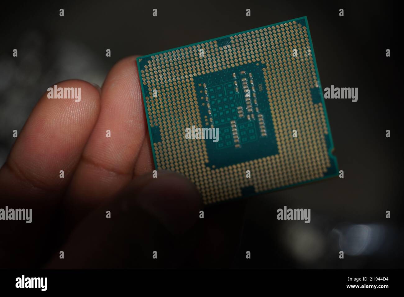 Immagine del processore del computer HD fuoco selettivo BG Foto Stock