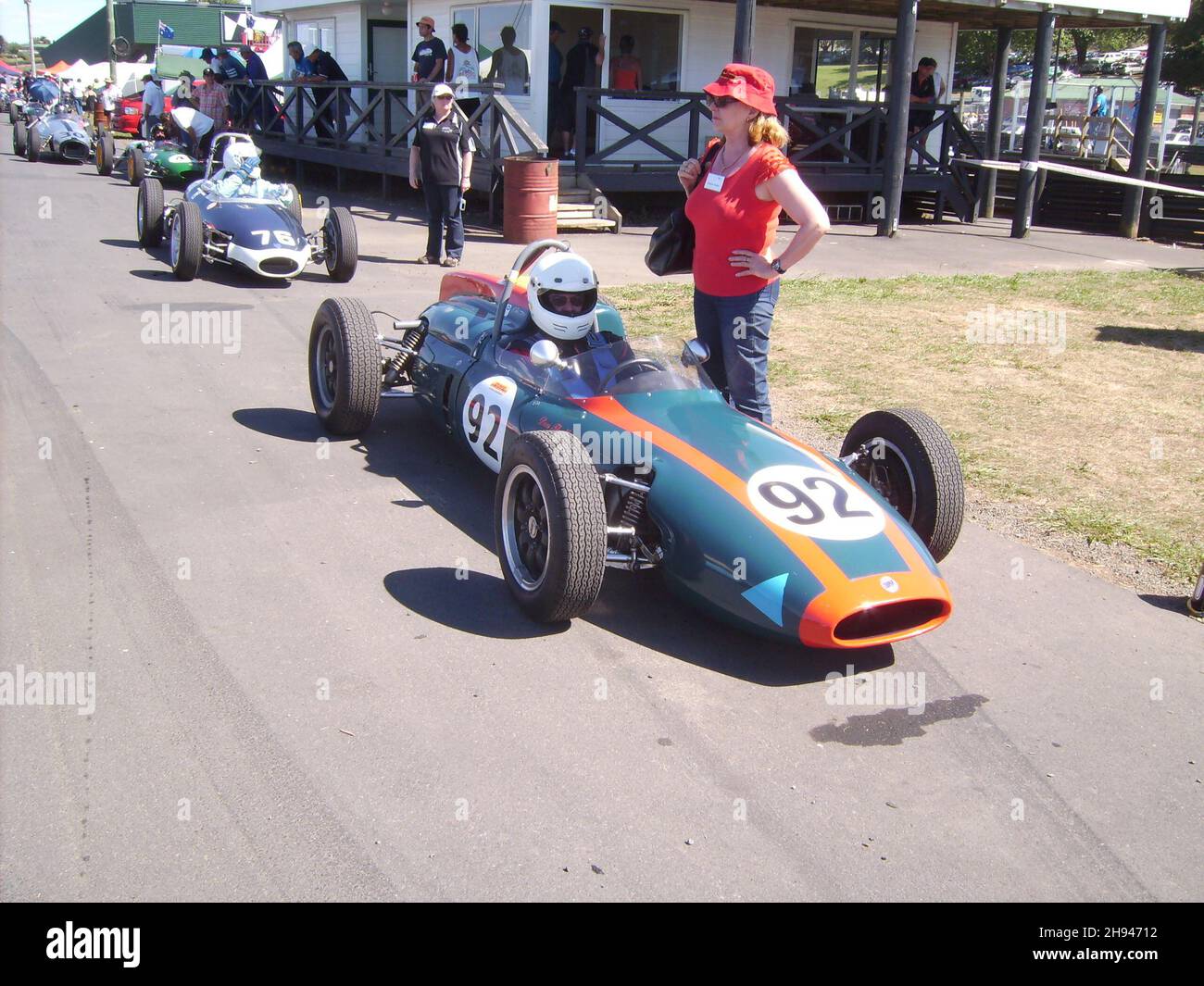 #92 Len May's 1959 T52 Cooper Formula Junior al Pukekohe Park Raceway, Auckland NZ, Tasman GP meeting, week-end 1, organizzato dallo storico Racing Club. Foto Stock