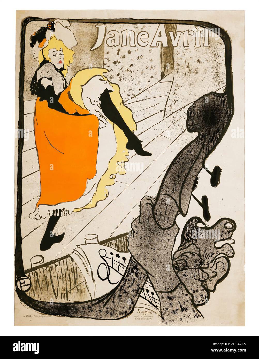 HENRI DE TOULOUSE-LAUTREC (1864-1901) Jane Avril 1893 Foto Stock