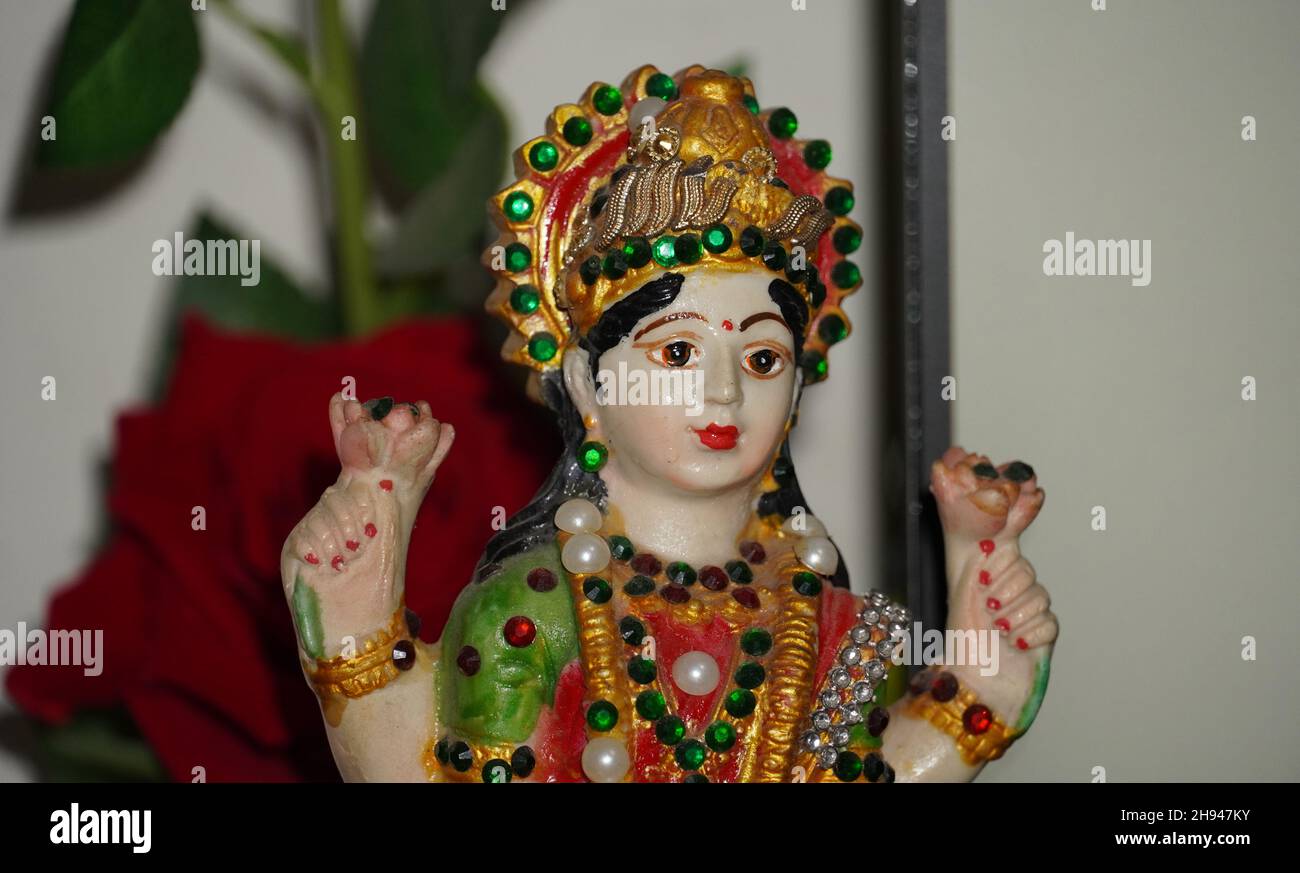 hindu god laxmi immagini hd diwali Foto Stock